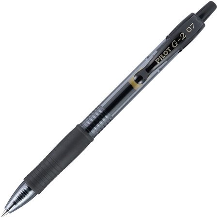 PILOT Gel Pen, Retractable/Refillable, Fine Point, Black PK PIL31170